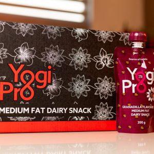 Granadilla YogiPro 10 x200g This image features a case of our granadilla high protein dairy snack.